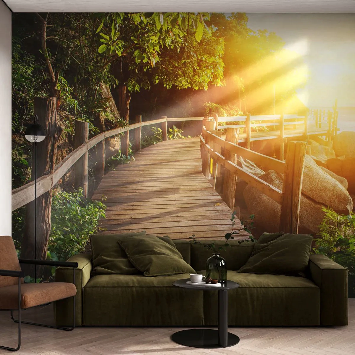 Papier Peint Photo Premium Canvas - Un autre tour, un autre miracle - Paysage, Promenade en bord de mer, Mer - 200x140 cm