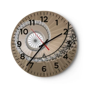 Horloge murale - Pendule murale - À l'intérieur de la coquille - 30x30 cm