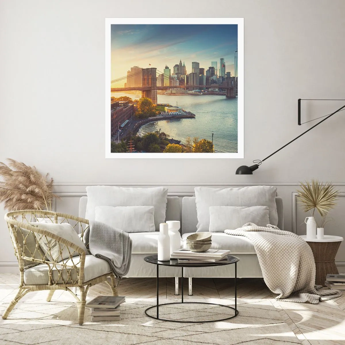 Affiche - Poster - L'aube de la grande ville - 60x60 cm