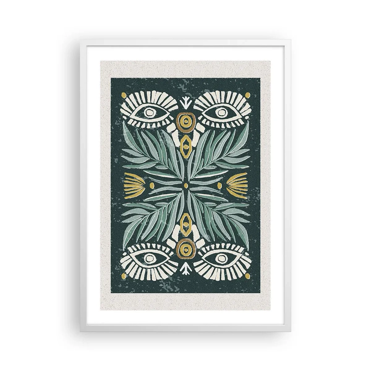 Affiche dans un cadre blanc - Poster - Comme une découpe folklorique - 50x70 cm