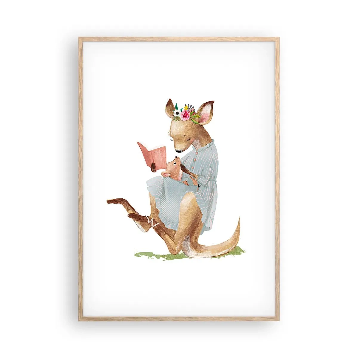 Affiche dans un chêne clair - Poster - Lis-moi maman - 70x100 cm