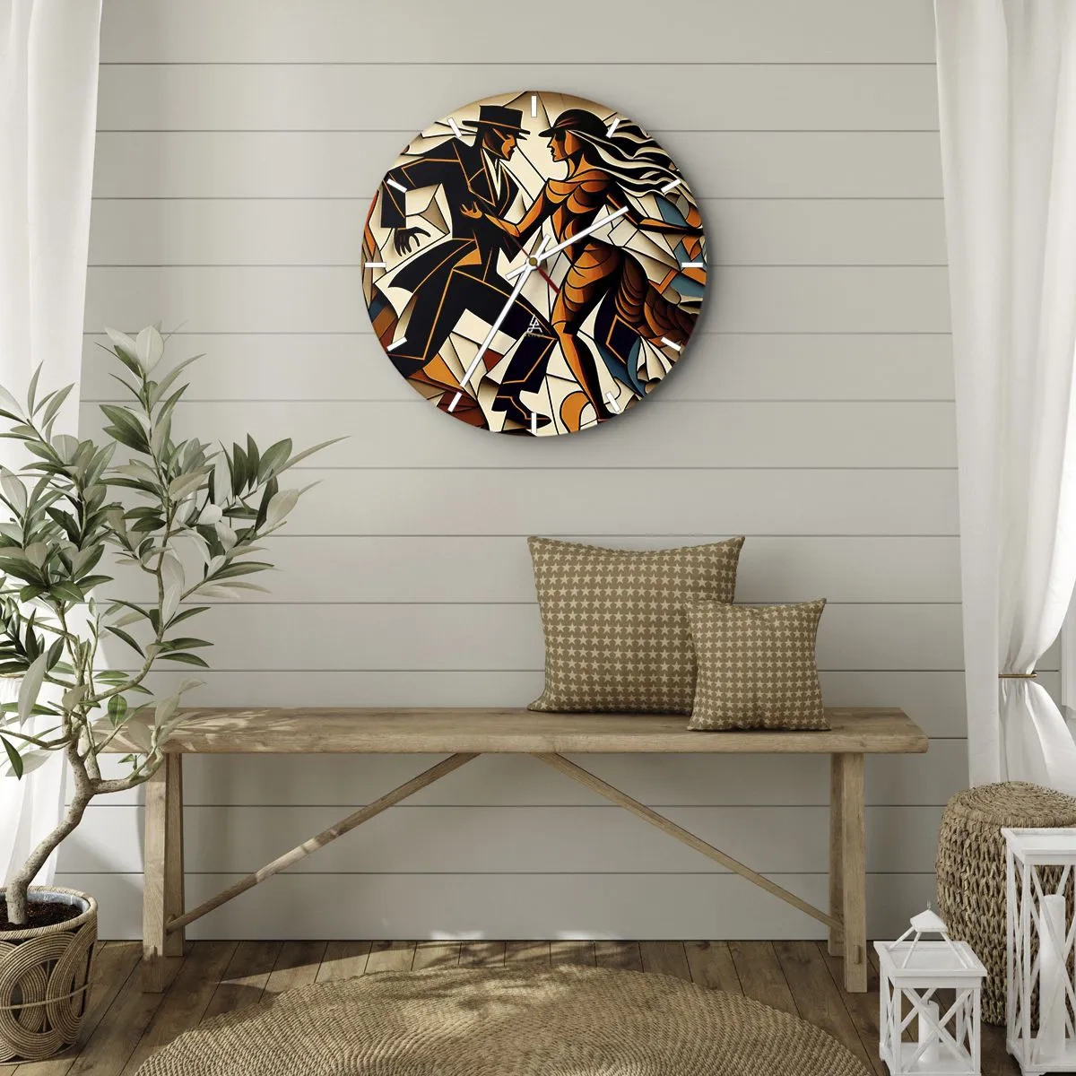 Horloge murale - Pendule murale - Danse de passion et de volupté - 40x40 cm