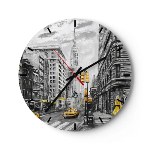 Horloge murale - Pendule murale - Une histoire new-yorkaise - 40x40 cm