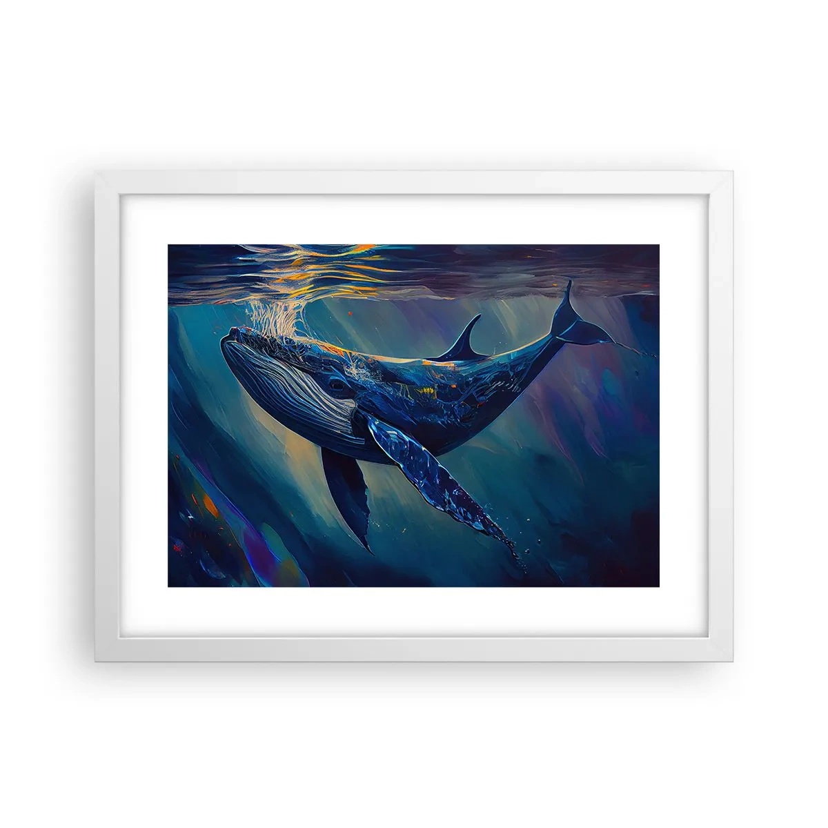 Affiche dans un cadre blanc - Poster - Bienvenue dans mon monde - 40x30 cm