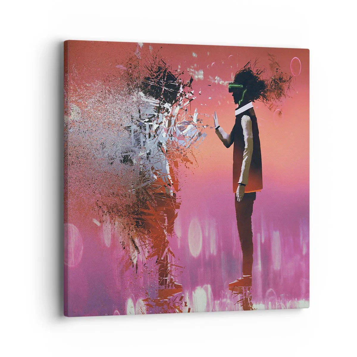 Impression sur toile - Image sur toile - Pouvez-vous regarder à l'intérieur de vous-même ? - 40x40 cm