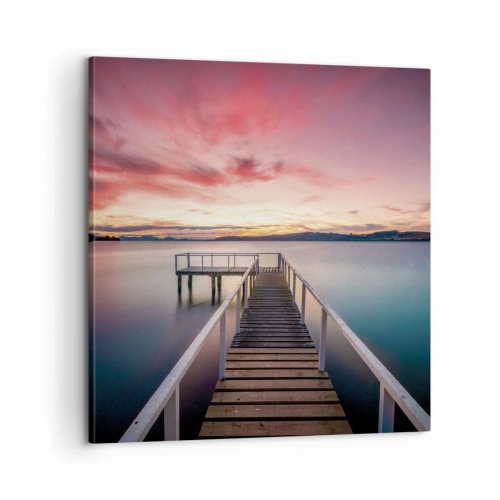 Impression sur toile - Image sur toile - La douce flamme du soir - 60x60 cm