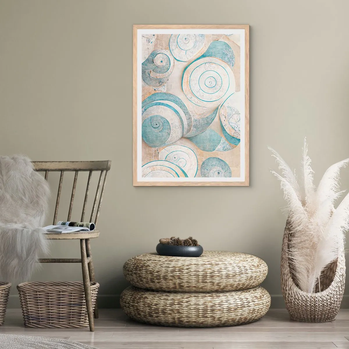 Affiche dans un chêne clair - Poster - Que cache la coque ? - 50x70 cm