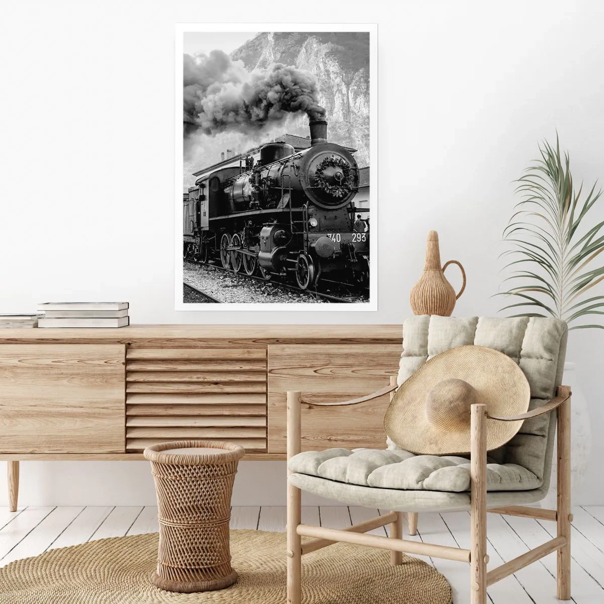 Affiche - Poster - Attend à la gare... - 61x91 cm