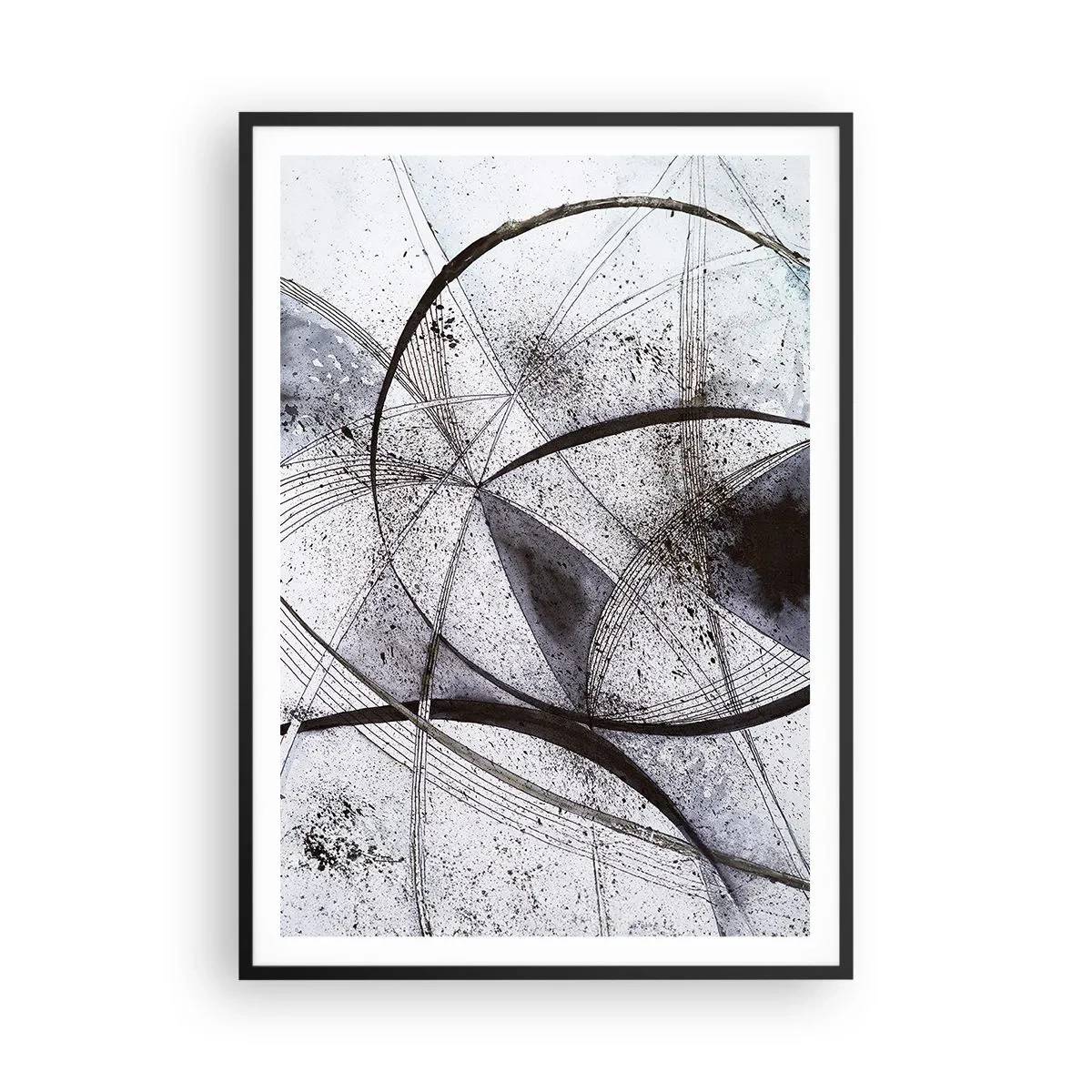 Affiche dans un cadre noir - Poster - Fantaisie futuriste - 70x100 cm