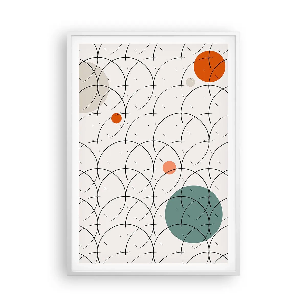 Affiche dans un cadre blanc - Poster - Dans l'esprit pop art - 70x100 cm