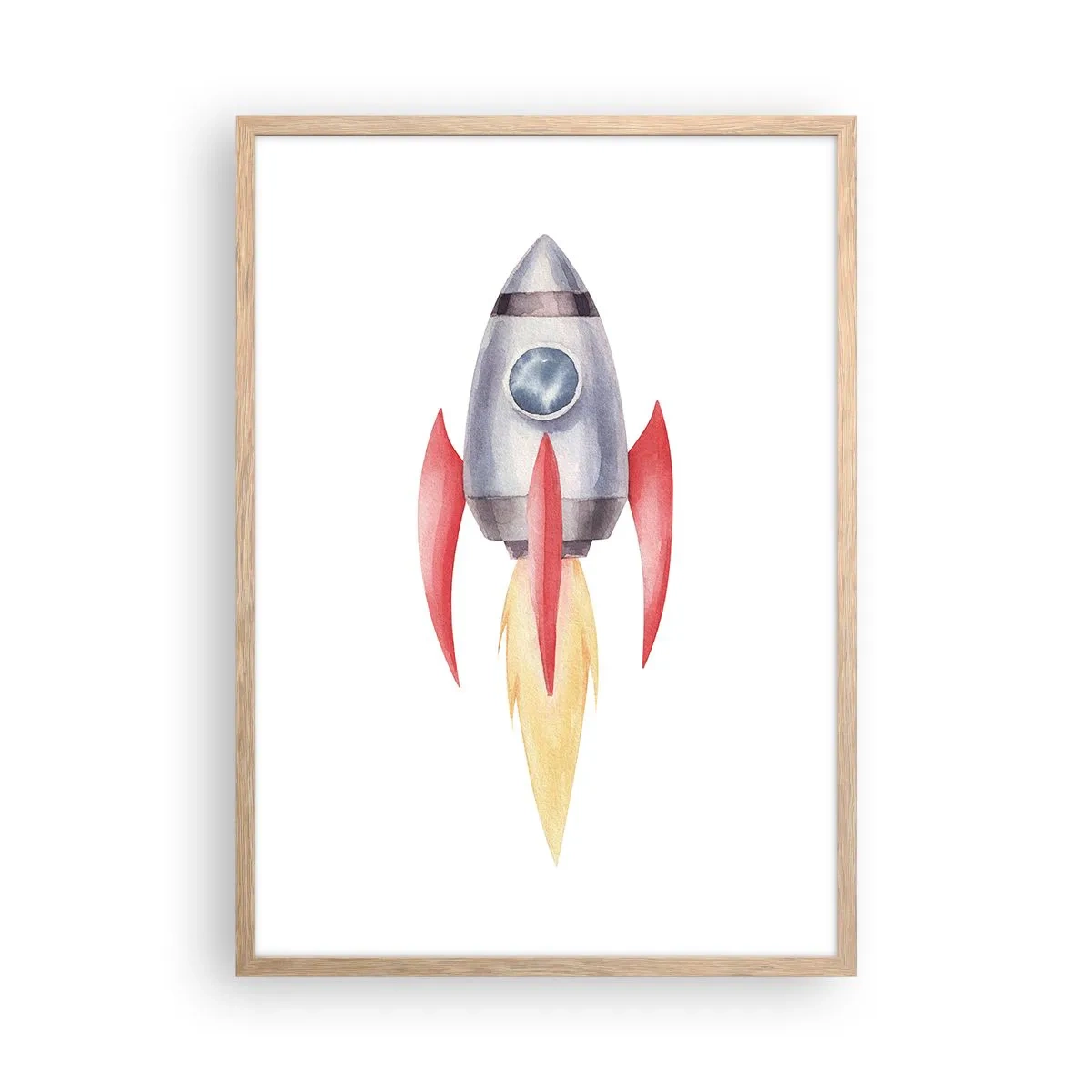 Affiche dans un chêne clair - Poster - Plus haut, plus vite, plus loin - 50x70 cm