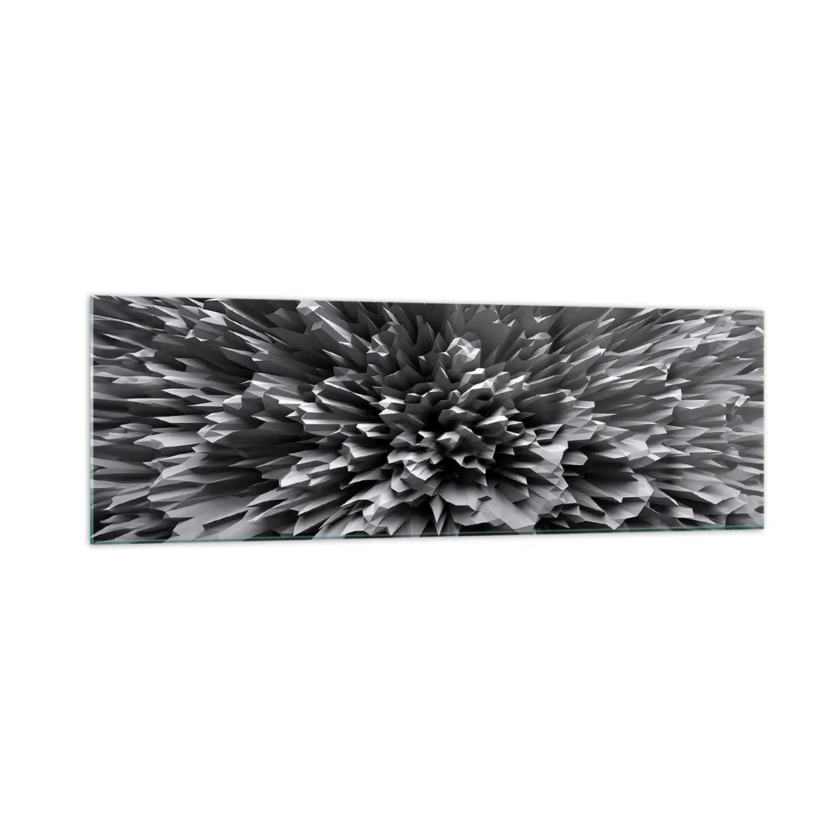 Impression sur verre - Image sur verre - Structure abstraite en nuances de gris - 160x50cm - Ça ne peut pas être plus dur que ça - Décoration murale moderne pour le salon et la chambre ARTTOR
