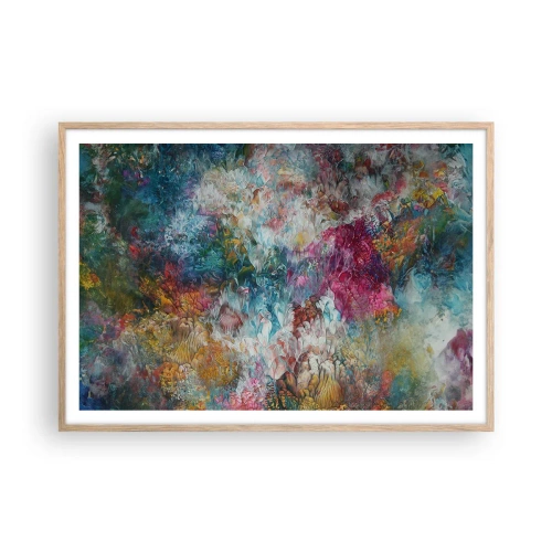 Affiche dans un chêne clair - Poster - En pleine floraison - 100x70 cm