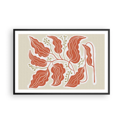 Affiche dans un cadre noir - Poster - Folk et coloré - 91x61 cm