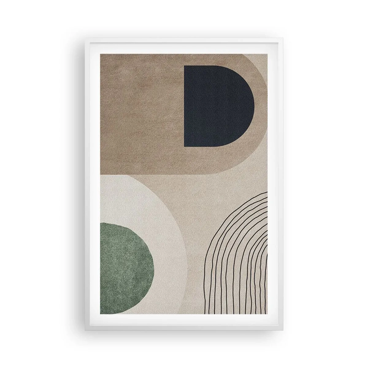 Affiche dans un cadre blanc - Poster - La douceur de l'ovale - 61x91 cm