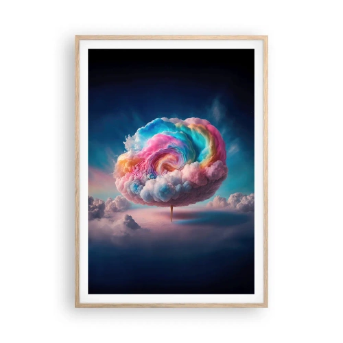 Affiche dans un chêne clair - Poster - Le rêve d'un parc d'attractions - 70x100 cm