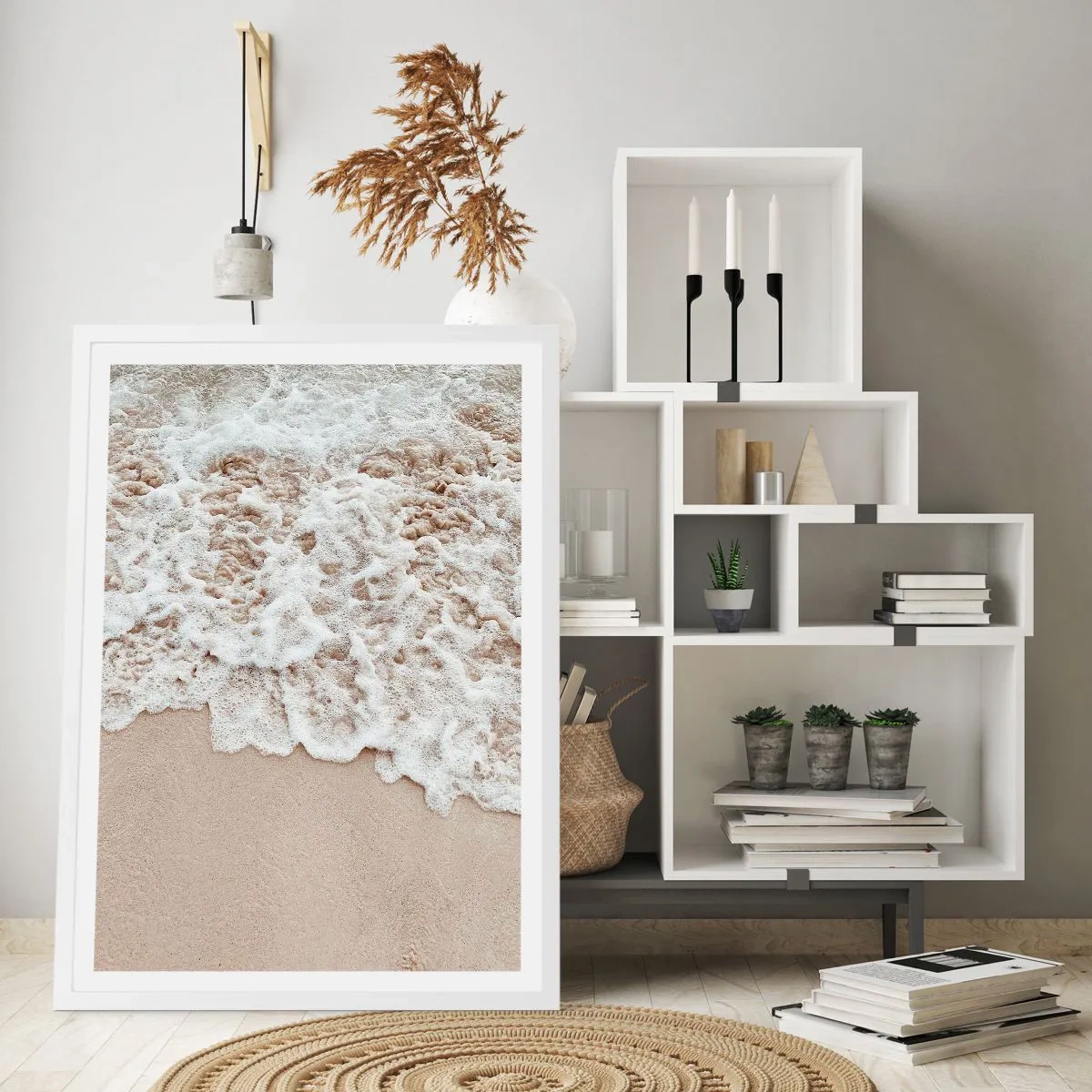 Affiche dans un cadre blanc - Poster - Je reviens tout de suite - 61x91 cm