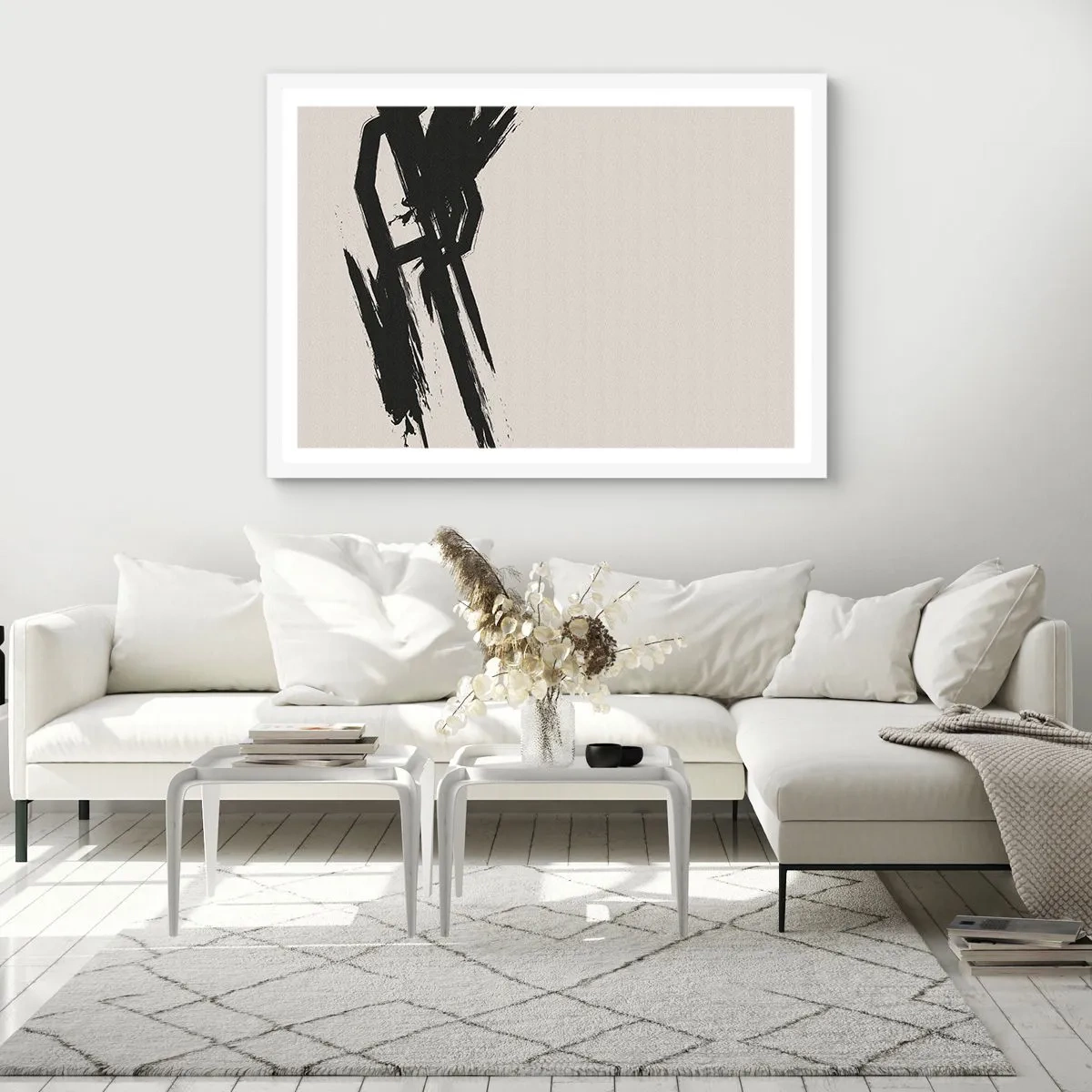 Affiche dans un cadre blanc - Poster - Ruée imparable - 70x50 cm