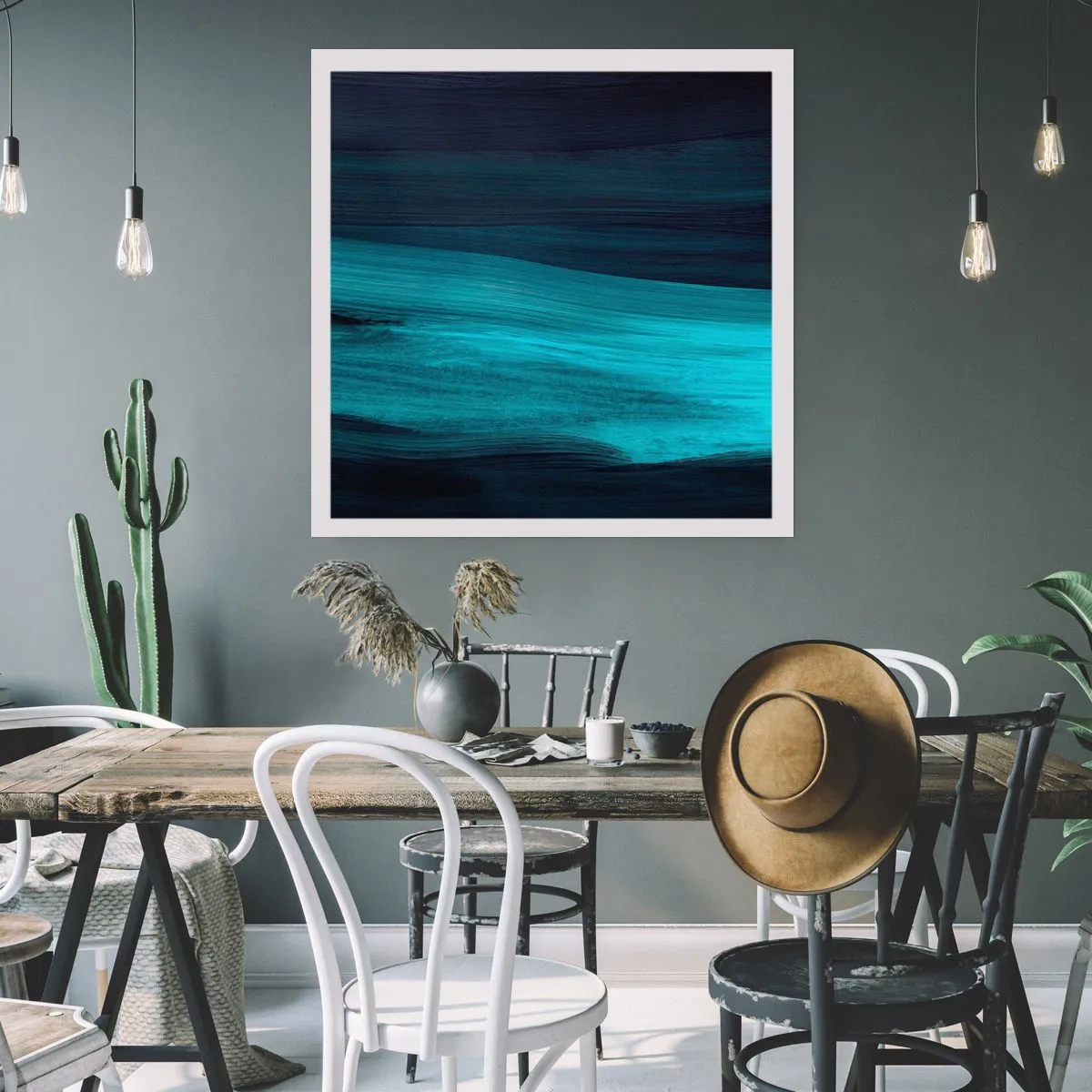 Affiche - Poster - Suivez le courant - 50x50 cm