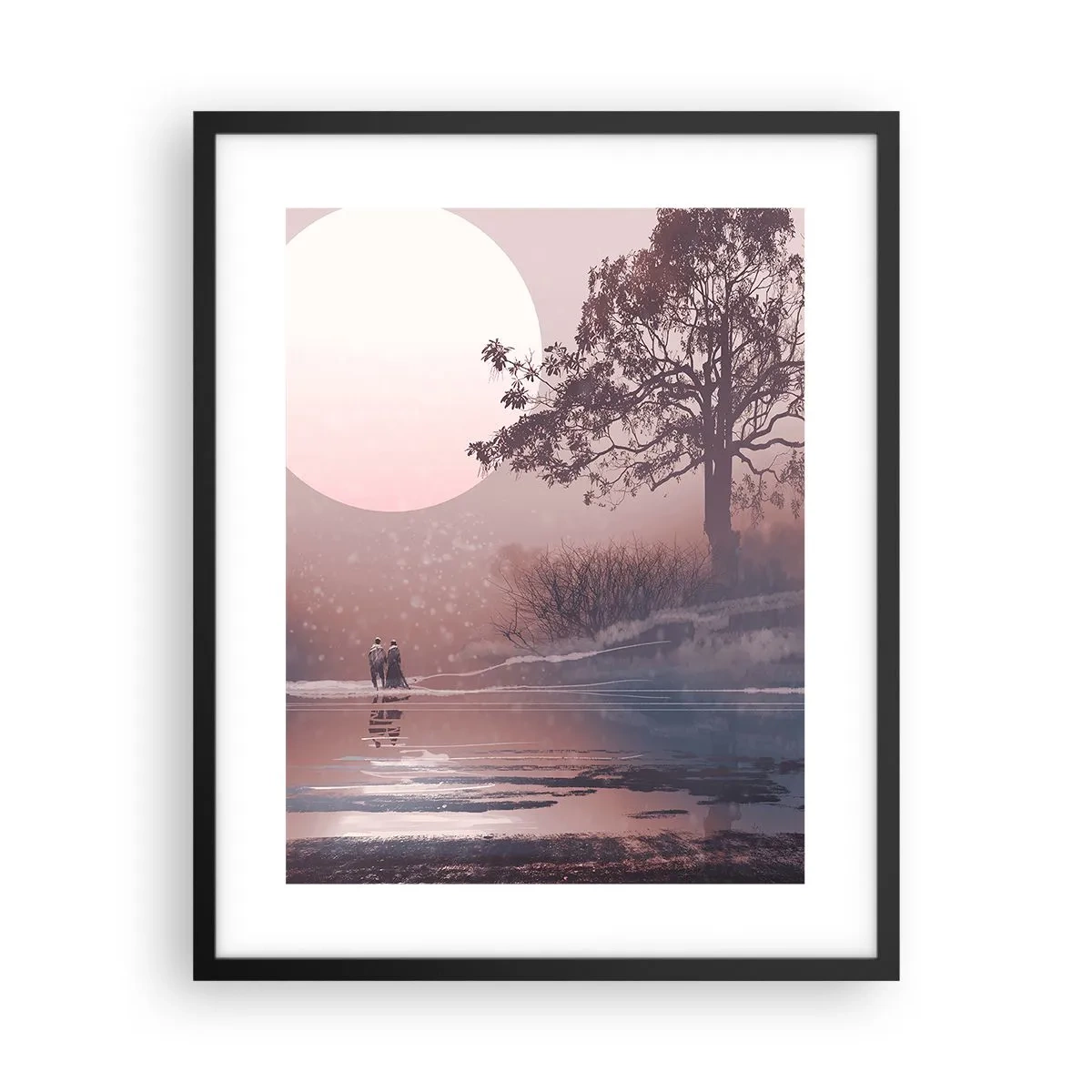 Affiche dans un cadre noir - Poster - Merveilles de la nuit - 40x50 cm