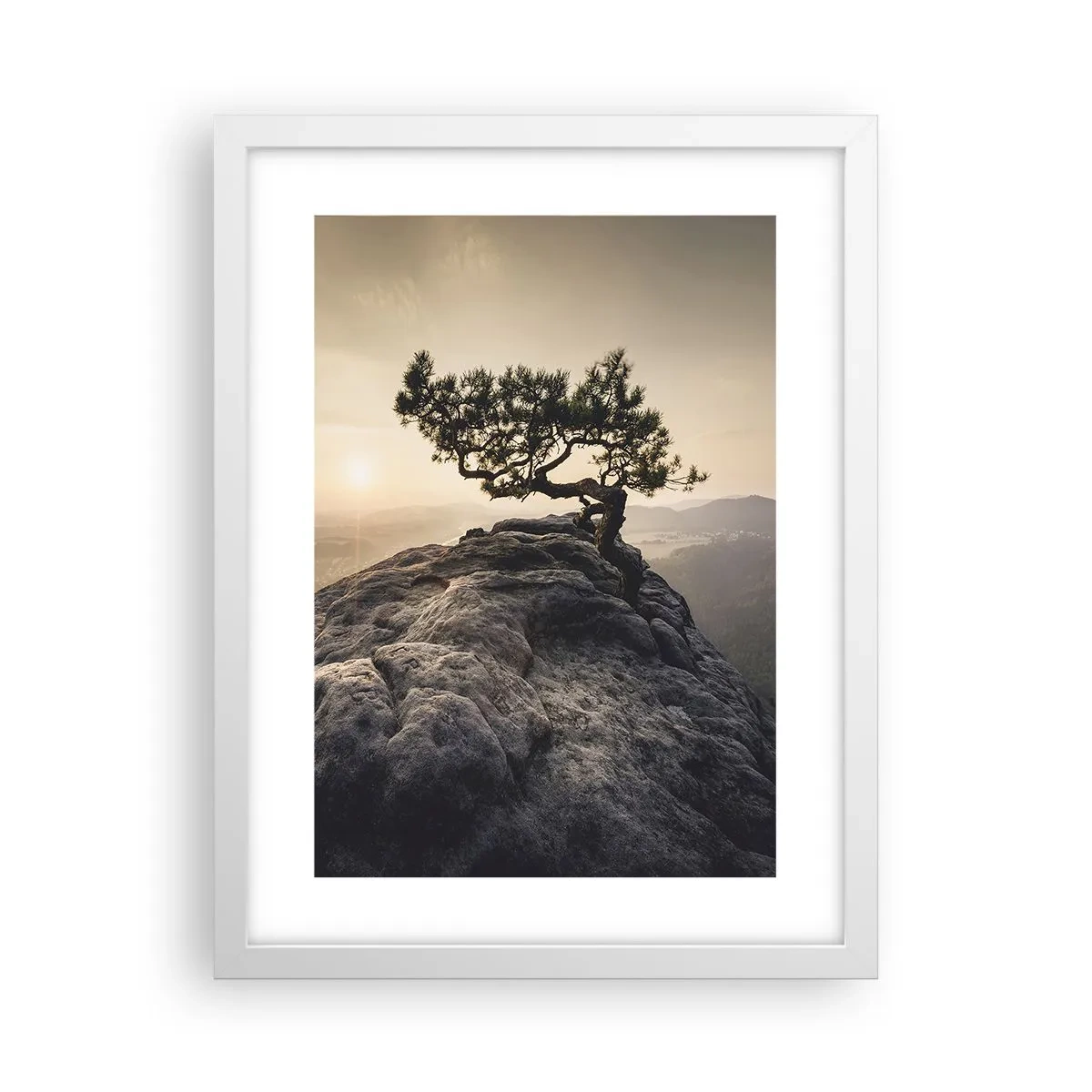 Affiche dans un cadre blanc - Poster - La vie gagne toujours - 30x40 cm