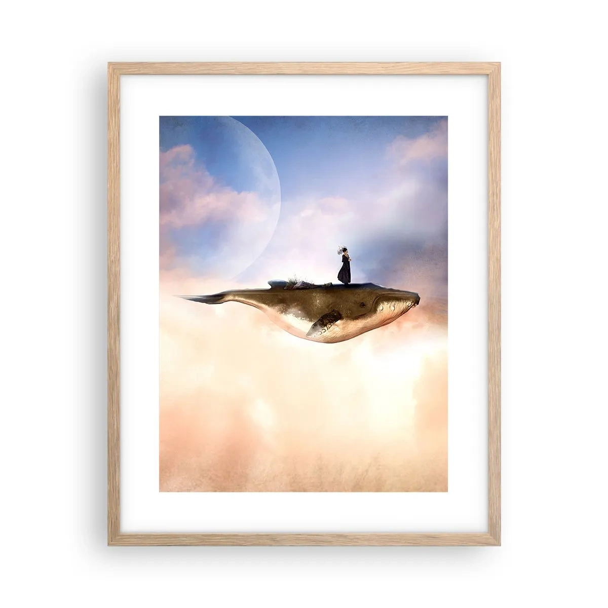 Affiche dans un chêne clair - Poster - Voyage irréel - 40x50 cm