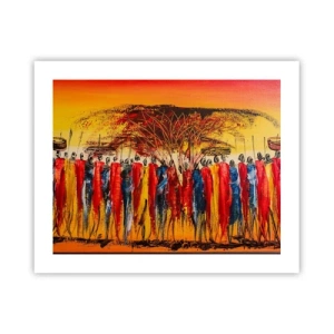 Affiche - Poster - Là-bas, là-bas, ils vont là-bas - 50x40 cm