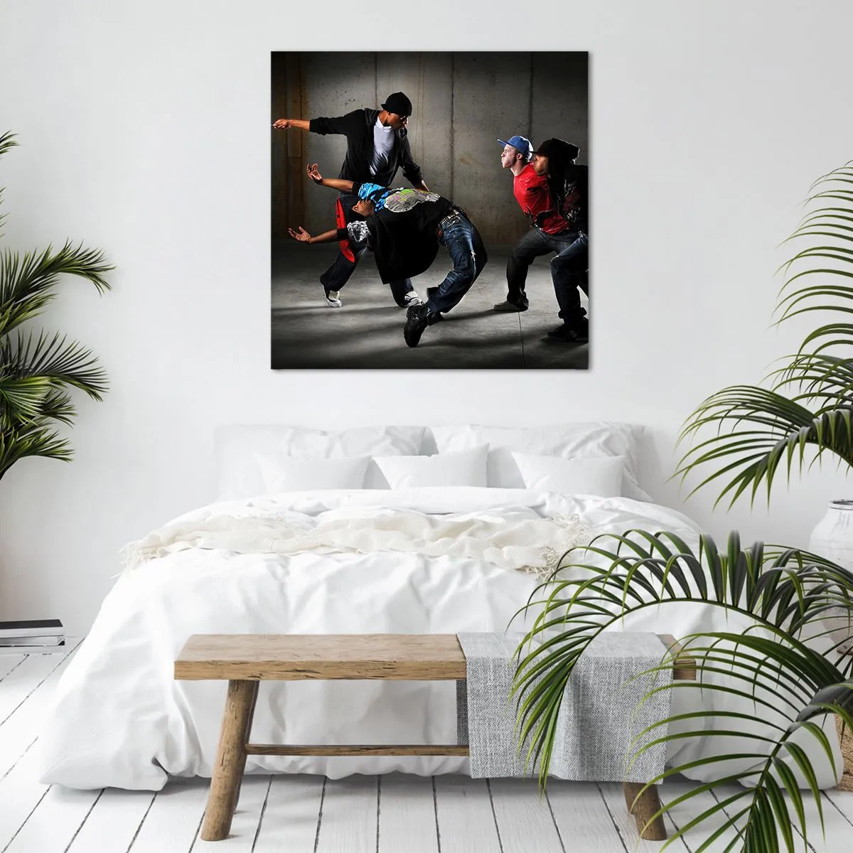 Impression sur toile - Image sur toile - Danser avec le vent de la rue - 40x40 cm