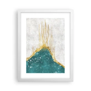 Affiche dans un cadre blanc - Poster - Marée dorée - 30x40 cm