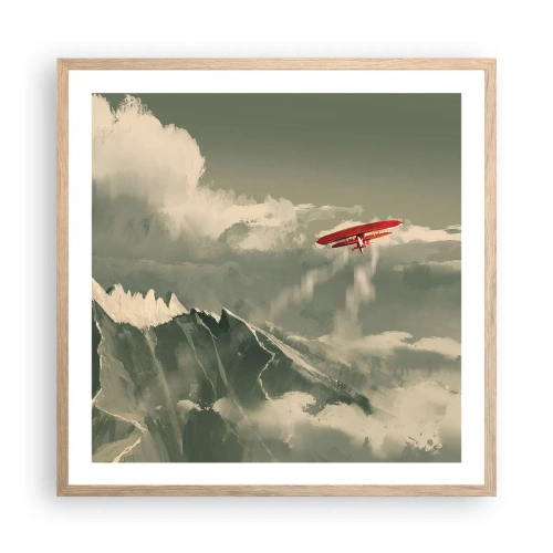 Affiche dans un chêne clair - Poster - Pionnier intrépide - 60x60 cm