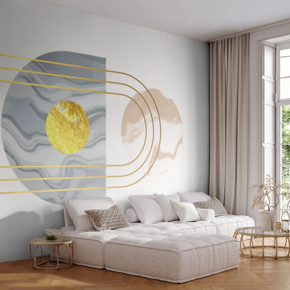 Papier Peint Photo Standard Eco - Clareté et brillance - Abstraction, Morceau, Graphique - 200x140 cm