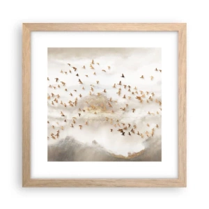 Affiche dans un chêne clair - Poster - Il est l'heure… - 30x30 cm