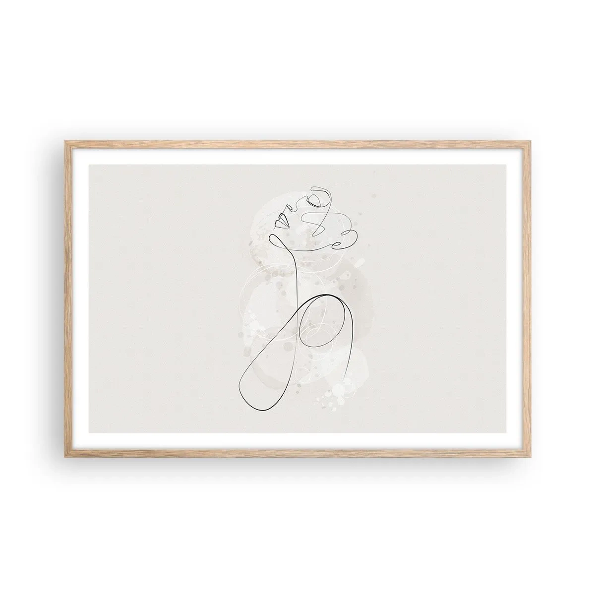 Affiche dans un chêne clair - Poster - Spirale de beauté - 91x61 cm