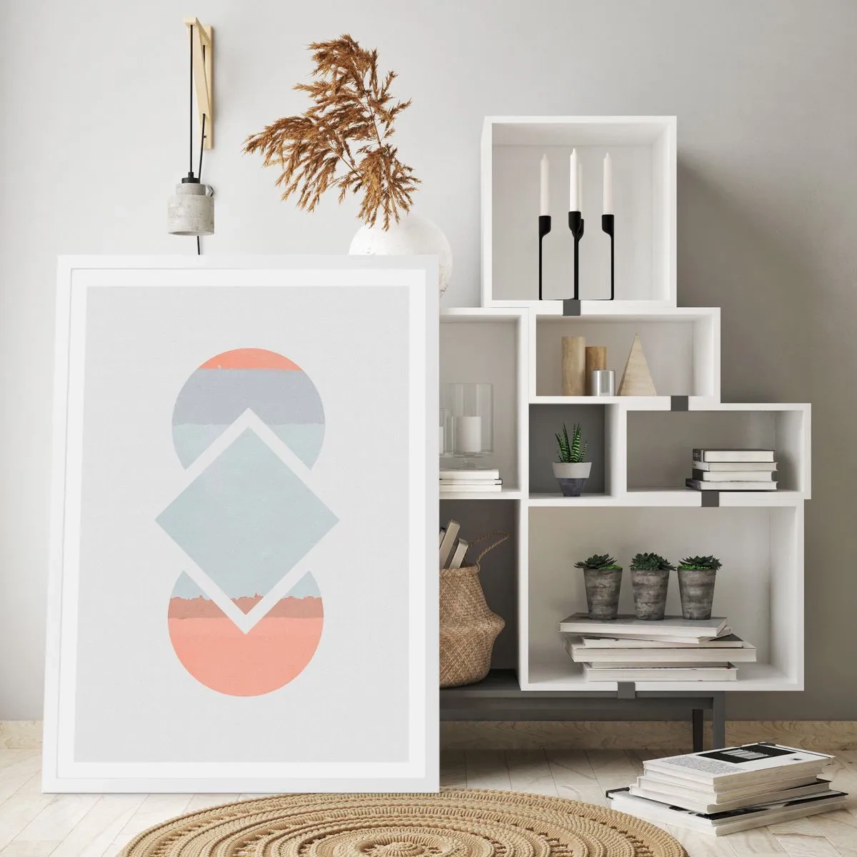 Affiche dans un cadre blanc - Poster - La situation est clair - 50x70 cm