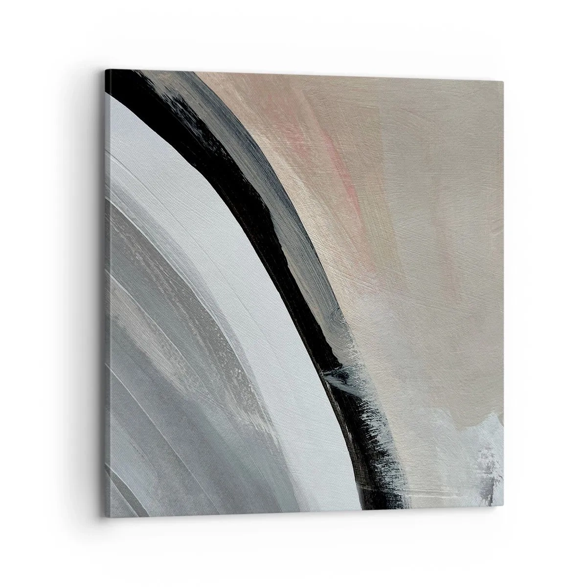 Impression sur toile - Image sur toile - Composition : arc de noir et gris - 70x70 cm
