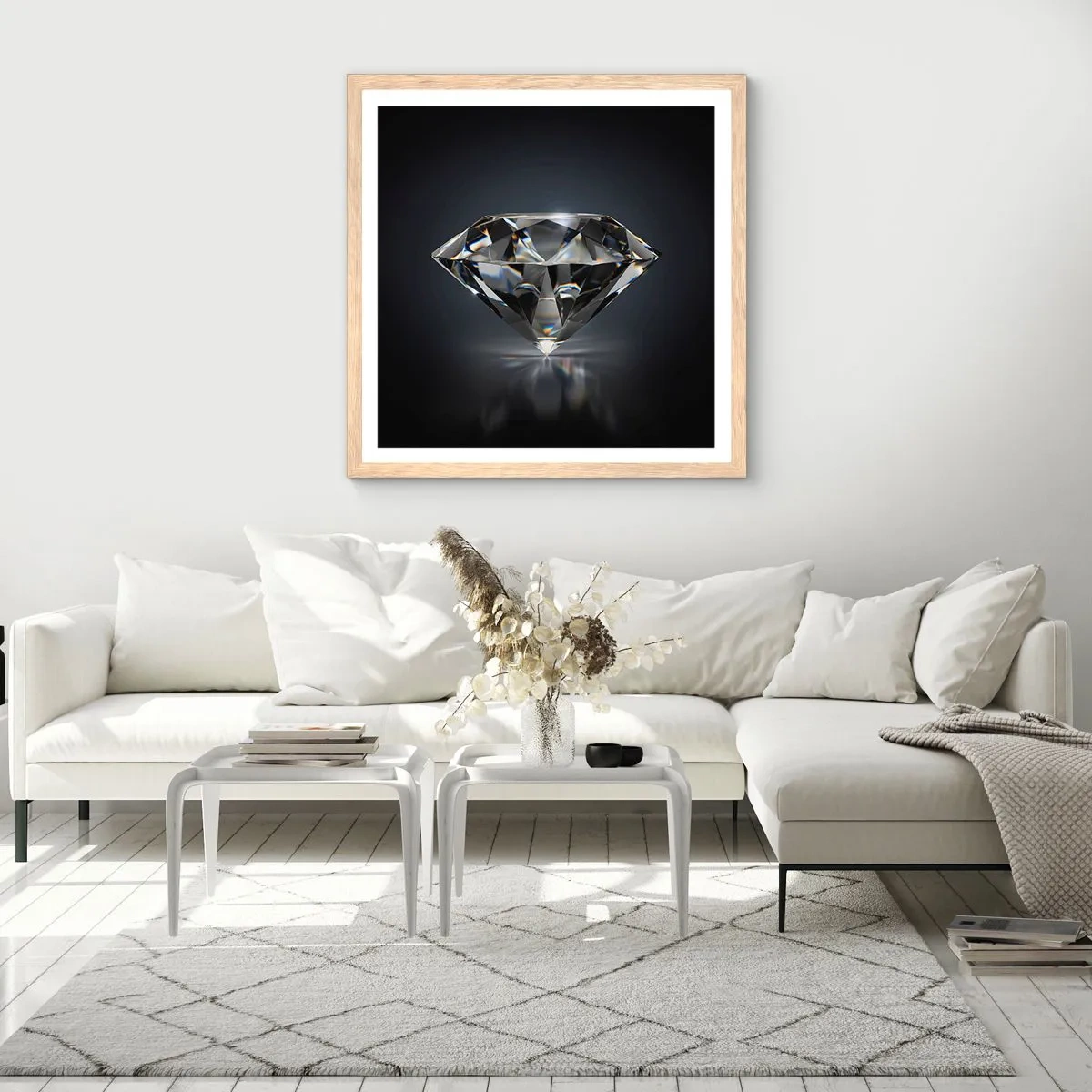 Affiche dans un chêne clair - Poster - La meilleure amie - 60x60 cm