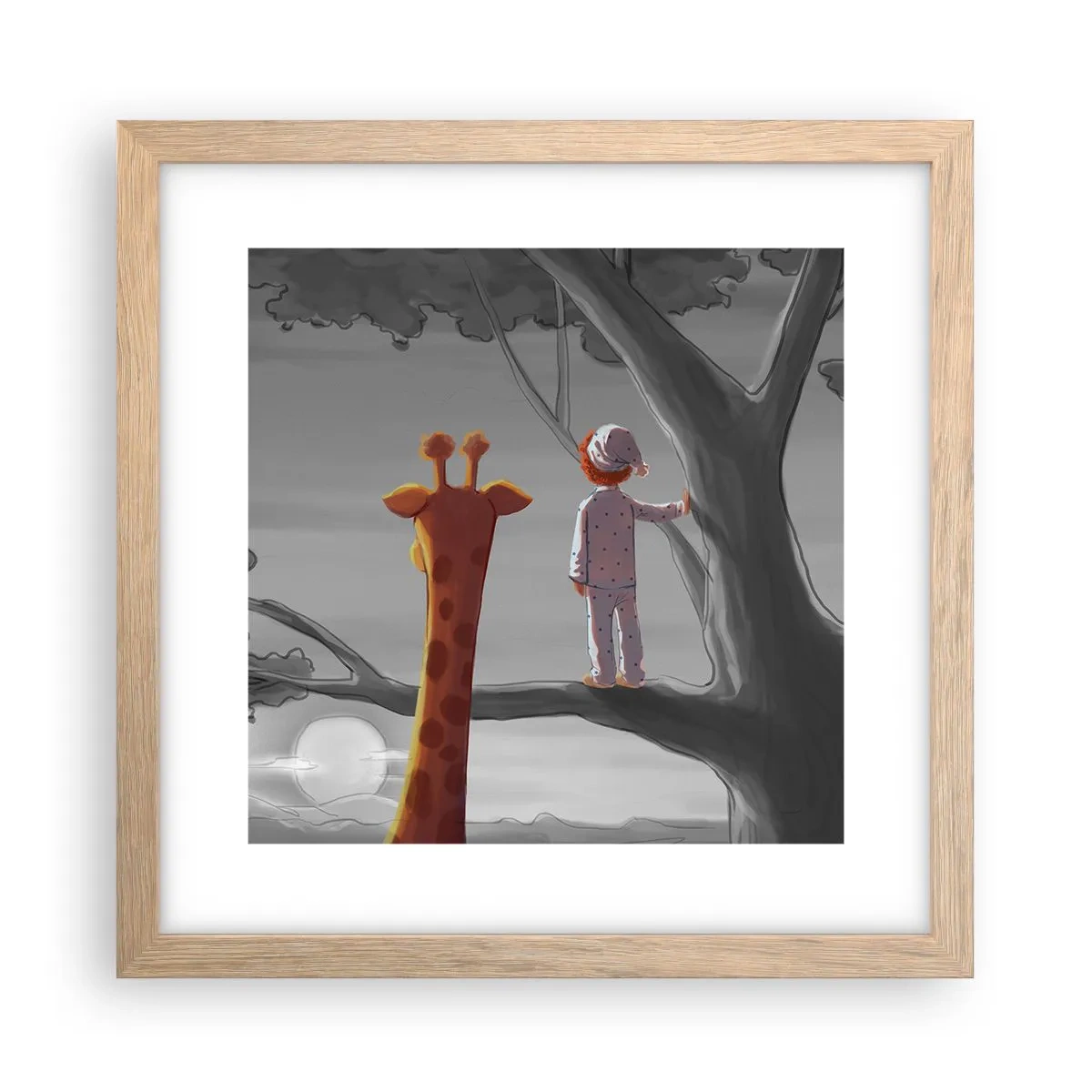 Affiche dans un chêne clair - Poster - Cela arrive vraiment - 30x30 cm