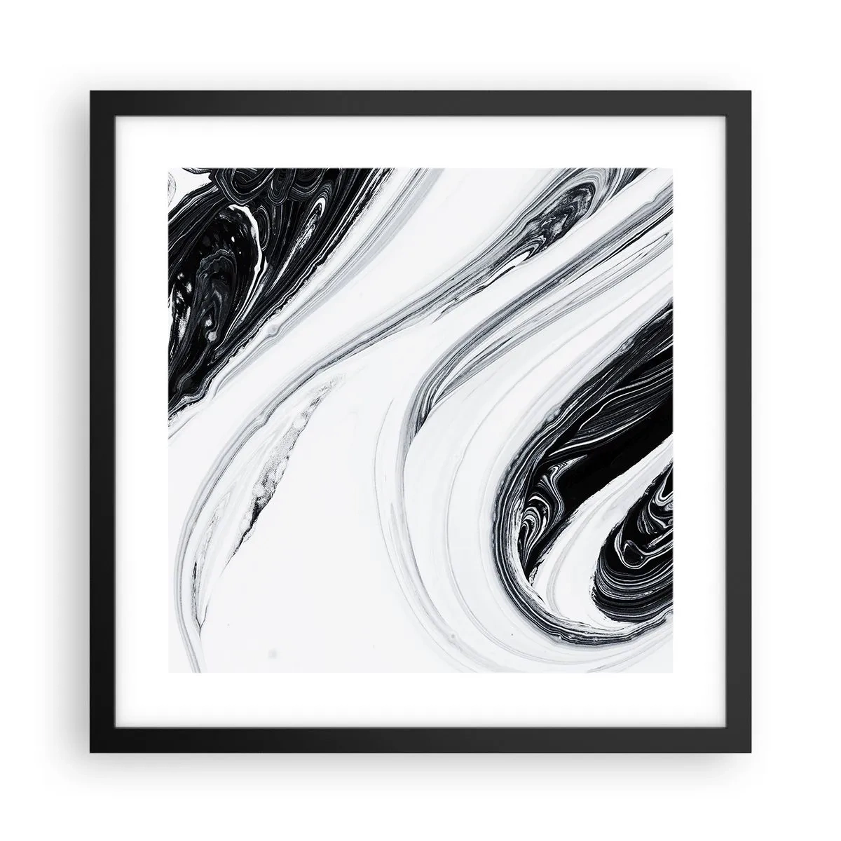 Affiche dans un cadre noir - Poster - Une combinaison d'opposés - 40x40 cm