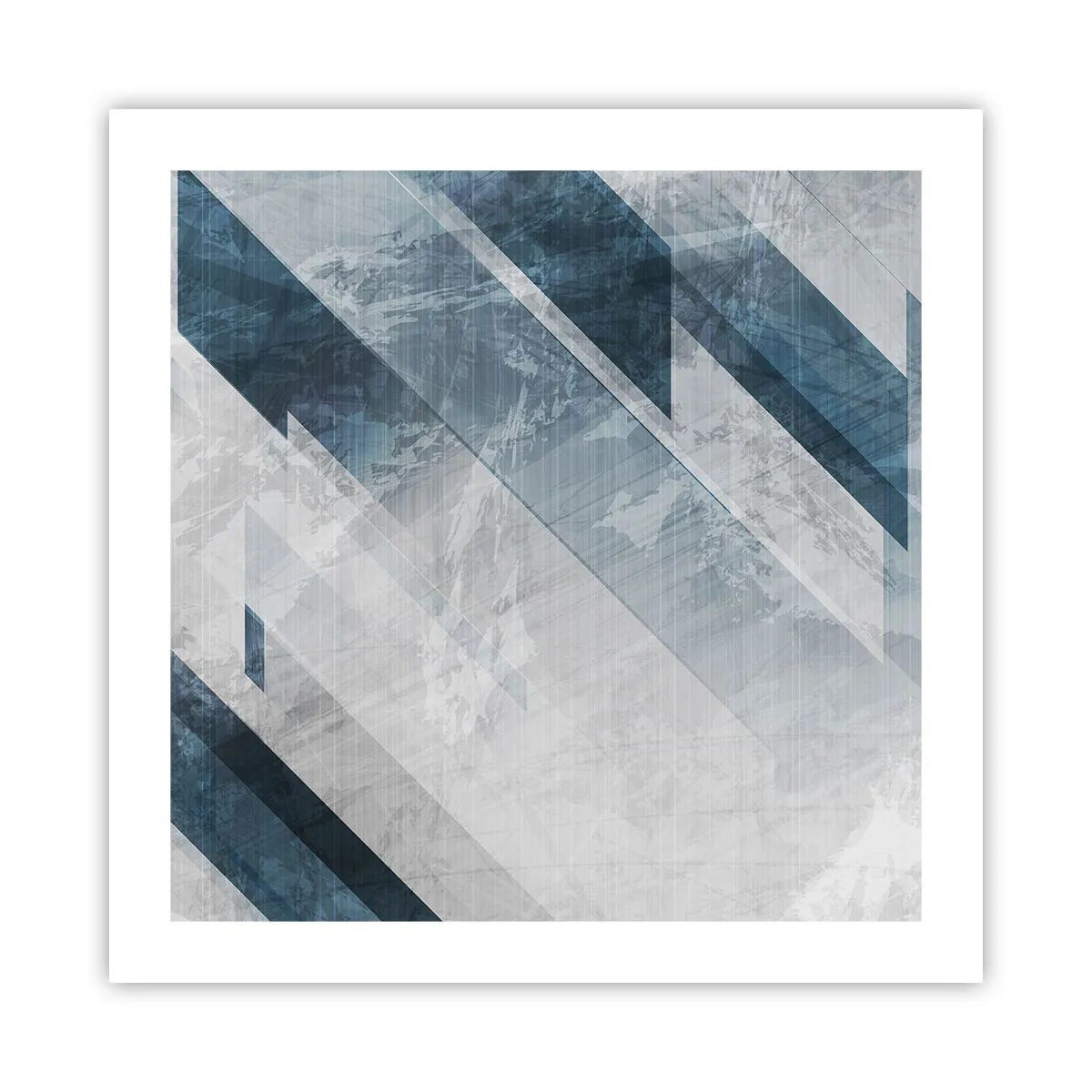 Affiche - Poster - Composition spatiale - mouvement gris - 50x50 cm