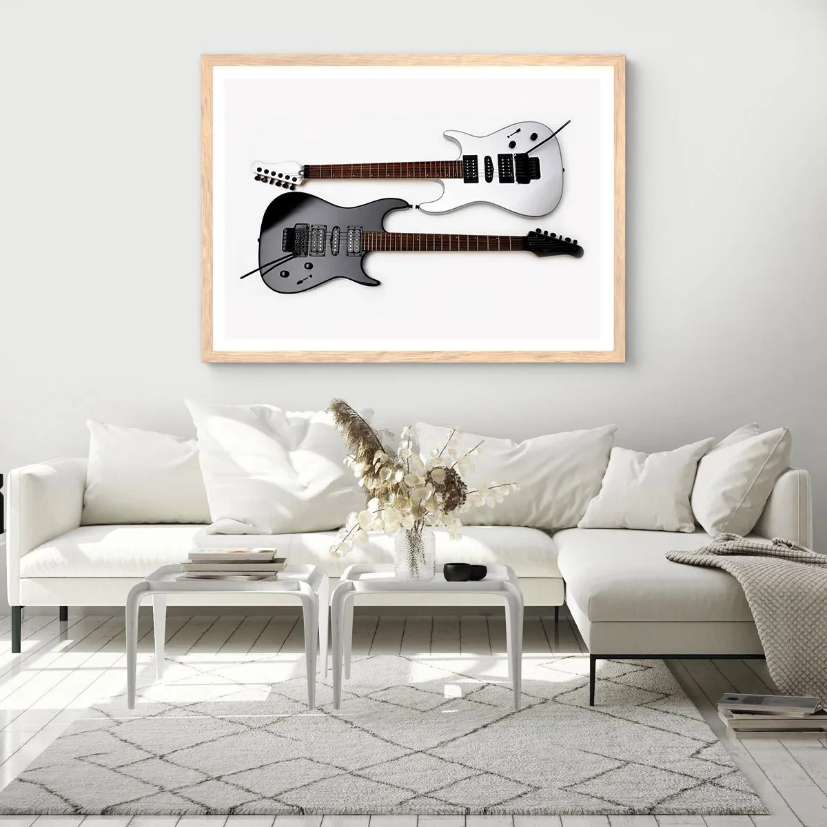 Affiche dans un chêne clair - Poster - Harmonie des formes - 50x40 cm