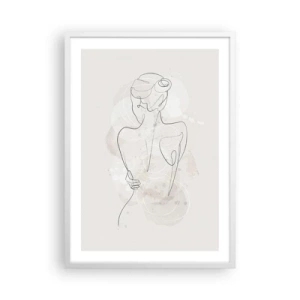 Affiche dans un cadre blanc - Poster - Comme un instrument sensible - 50x70 cm