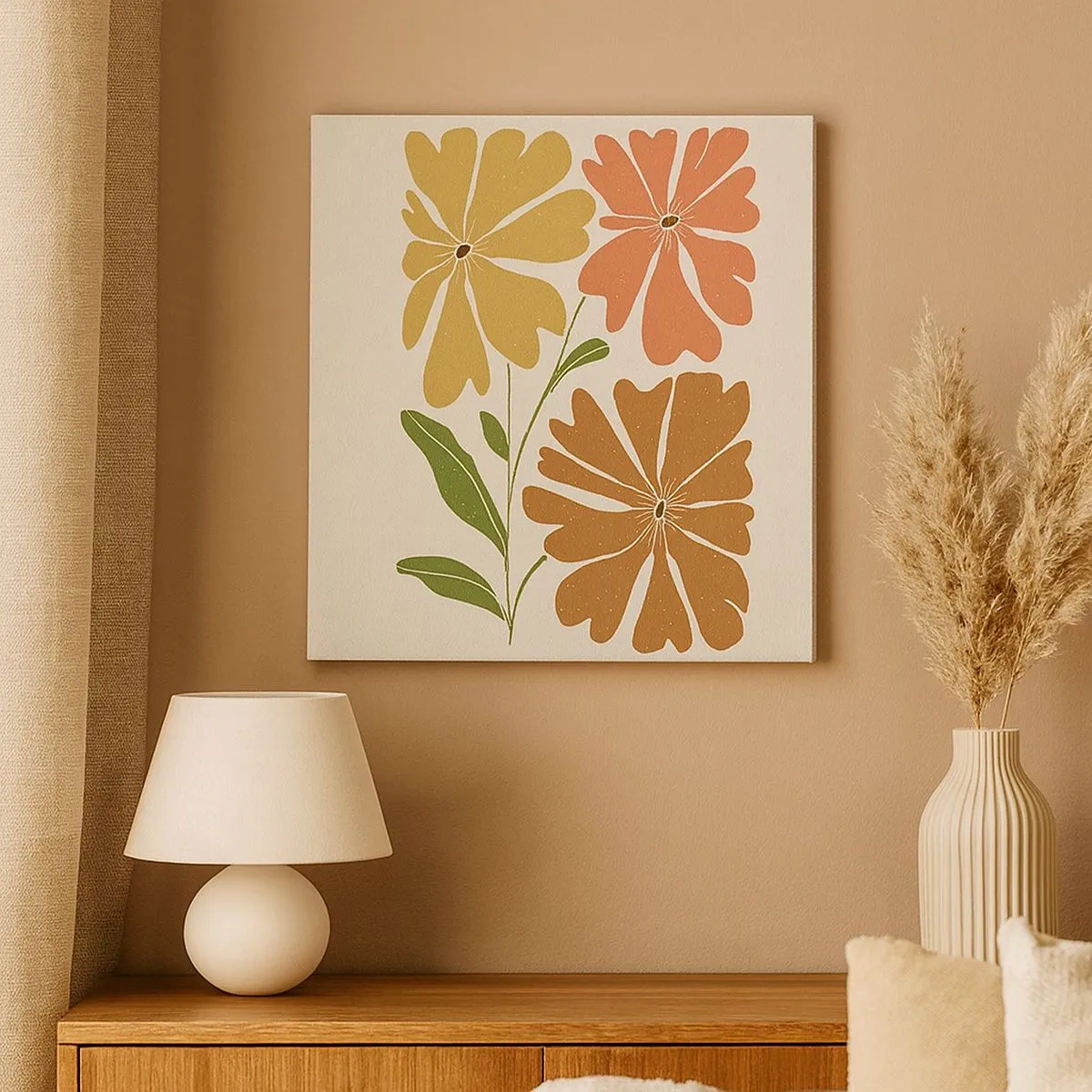 Impression sur toile - Image sur toile - Nature et géométrie - 30x30 cm