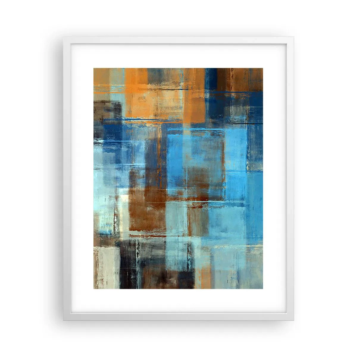 Affiche dans un cadre blanc - Poster - A travers le voile bleu - 40x50 cm