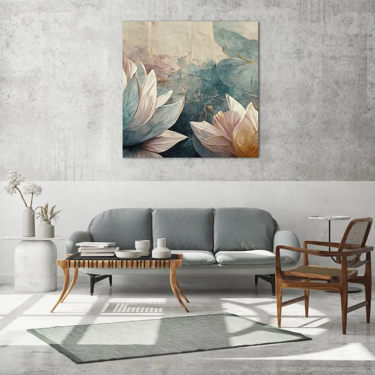 Impression sur verre - Image sur verre - Les étoiles du lac - 60x60 cm