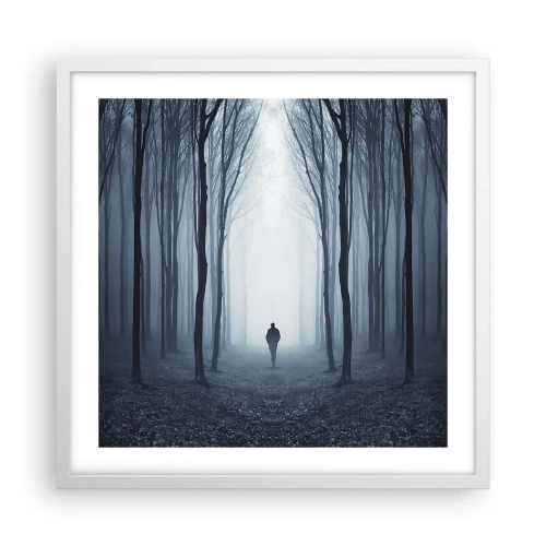 Affiche dans un cadre blanc - Poster - Tout est simple et clair - 50x50 cm