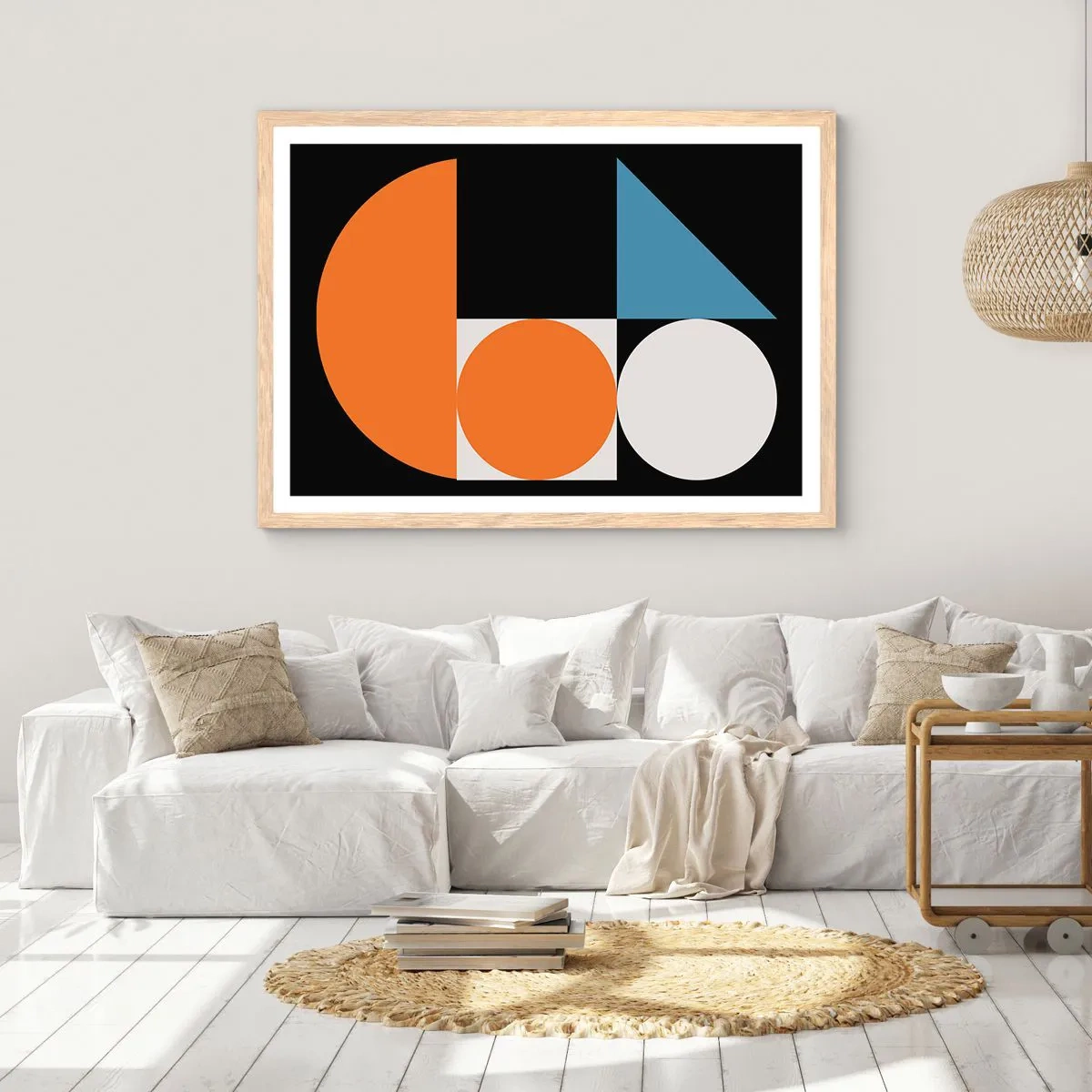 Affiche dans un chêne clair - Poster - Rangement de figures - 50x40 cm