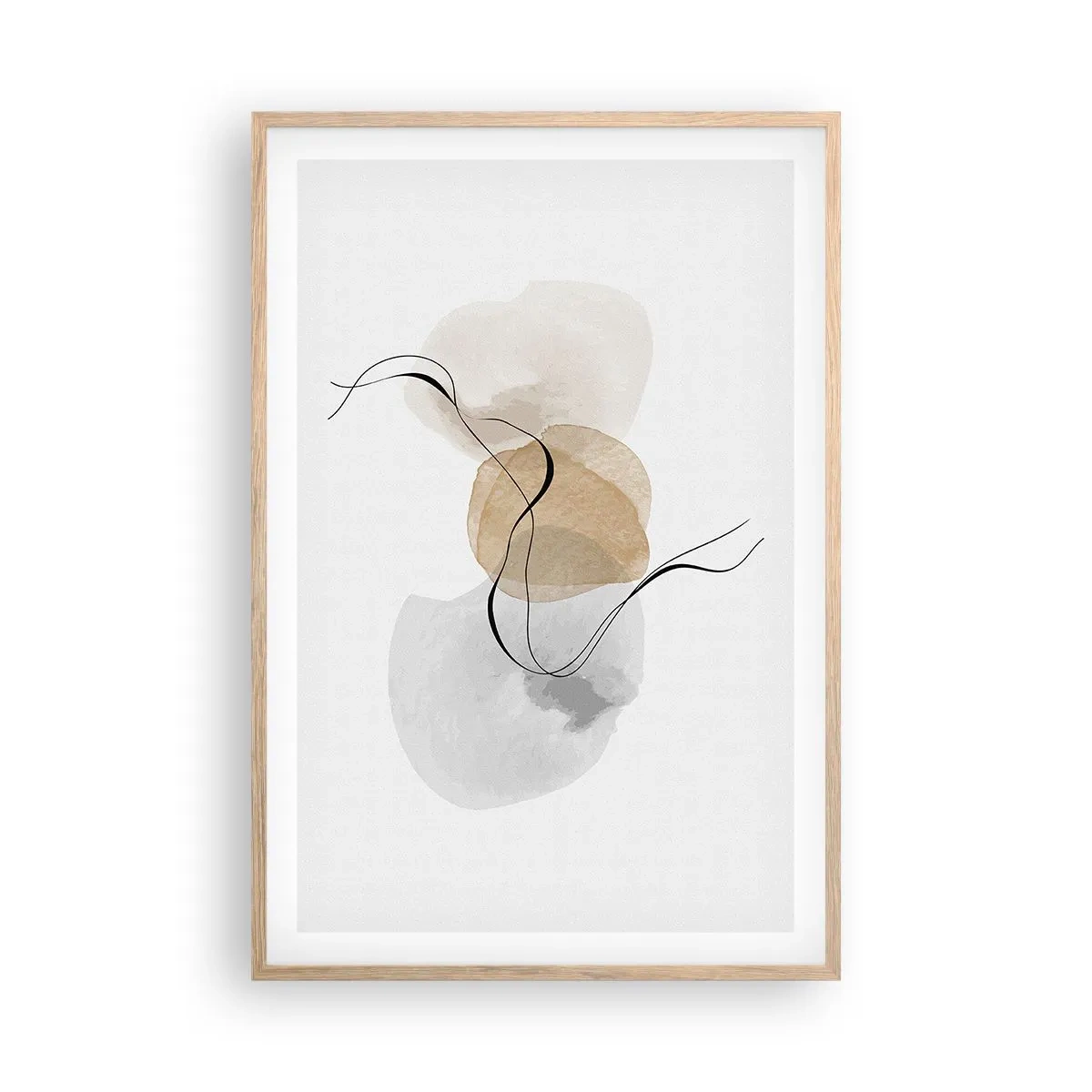 Affiche dans un chêne clair - Poster - Perles d'air - 61x91 cm