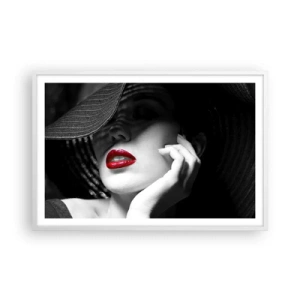 Affiche dans un cadre blanc - Poster - Étude écarlate - 91x61 cm