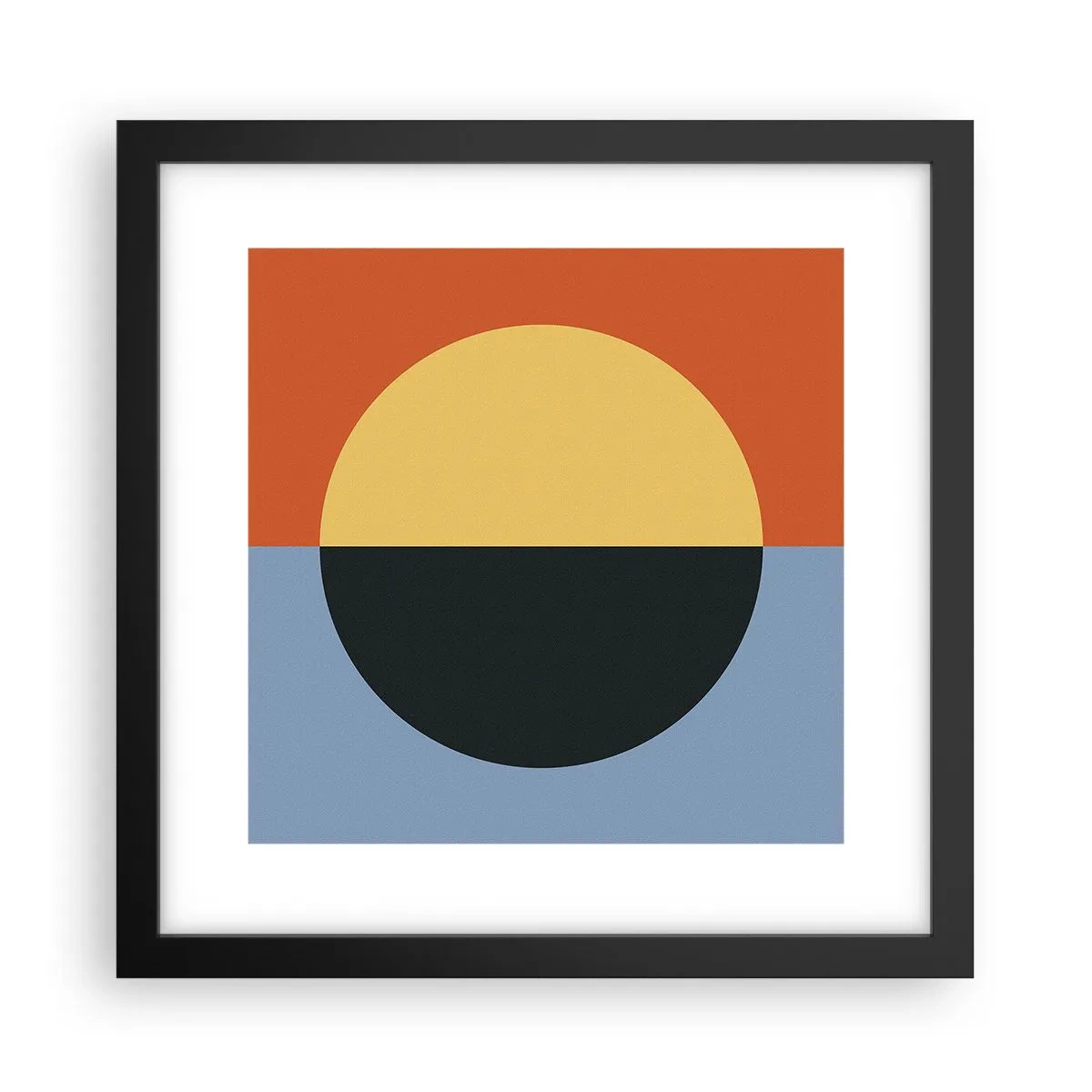 Affiche dans un cadre noir - Poster - Composition de chaleur et de fraîcheur - 30x30 cm