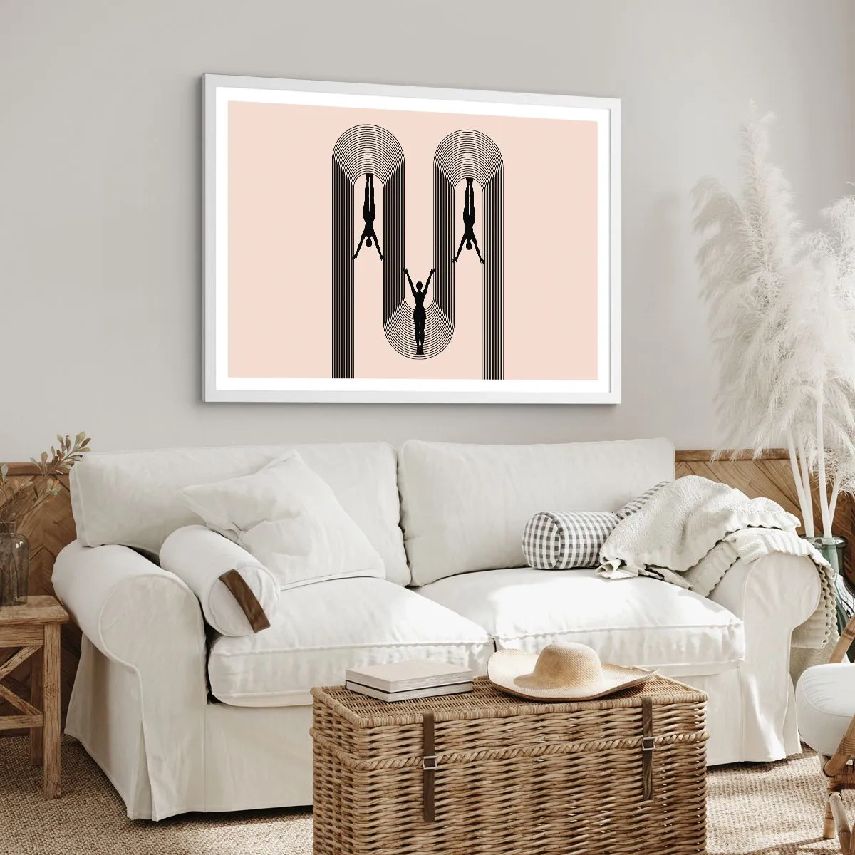 Affiche dans un cadre blanc - Poster - Les jambes en l’air - 40x30 cm